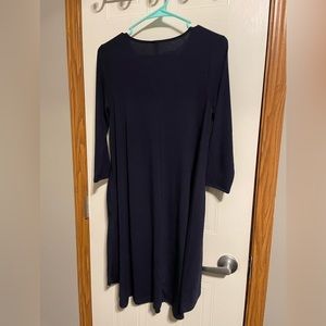 Zenana 3/4 sleeve small navy dress